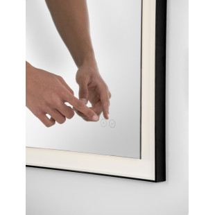 Lustro LED 120x70 - Dipaca, czarna rama - Decolab24