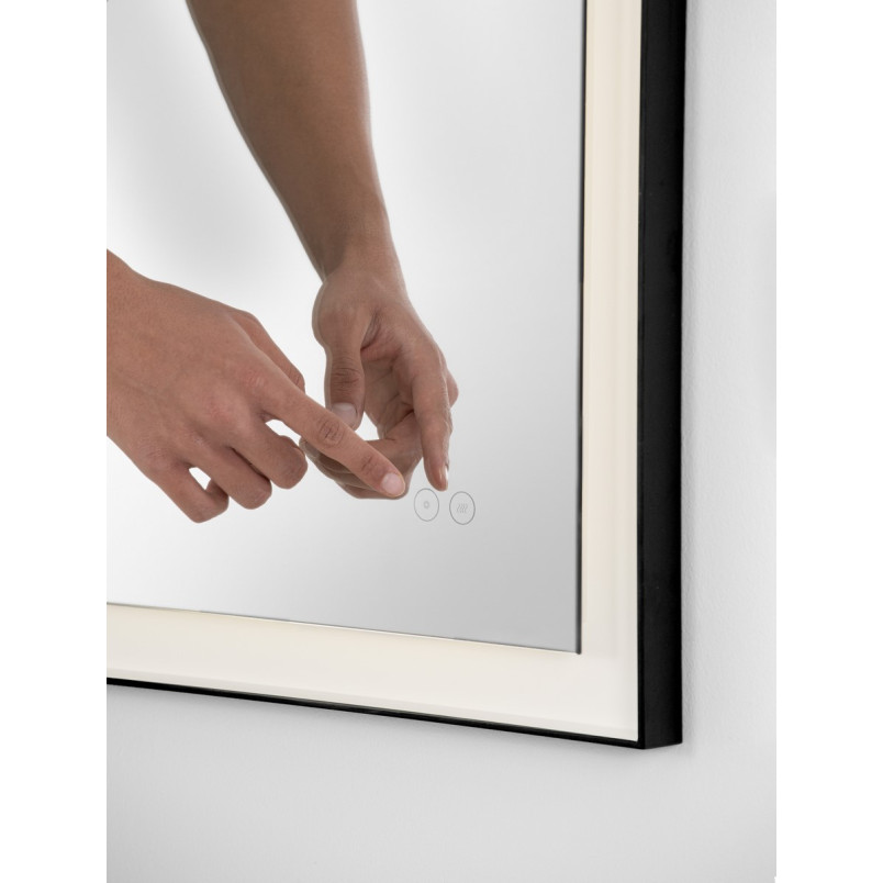 Lustro LED 120x70 - Dipaca, czarna rama - Decolab24