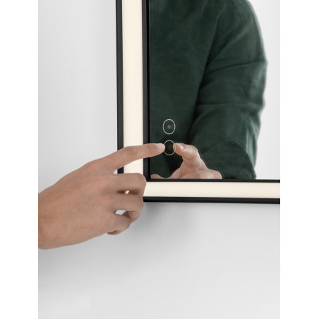 Lustro LED Broma 80x60 czarne - Decolab24