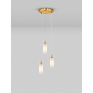 Lampa wisząca Molafine: Szkło, Trawertyn, Złoto | Decolab24