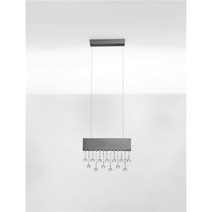 Lampa wisząca LED Tarcis - Kryształ, Czarny Tytan | Decolab24