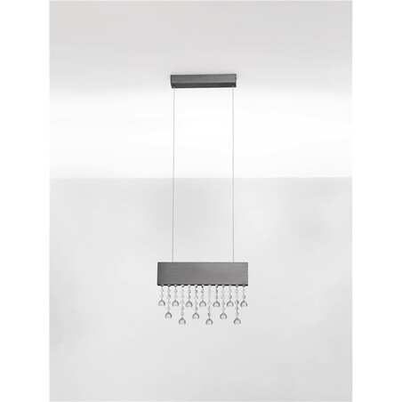 Lampa wisząca LED Tarcis - Kryształ, Czarny Tytan | Decolab24