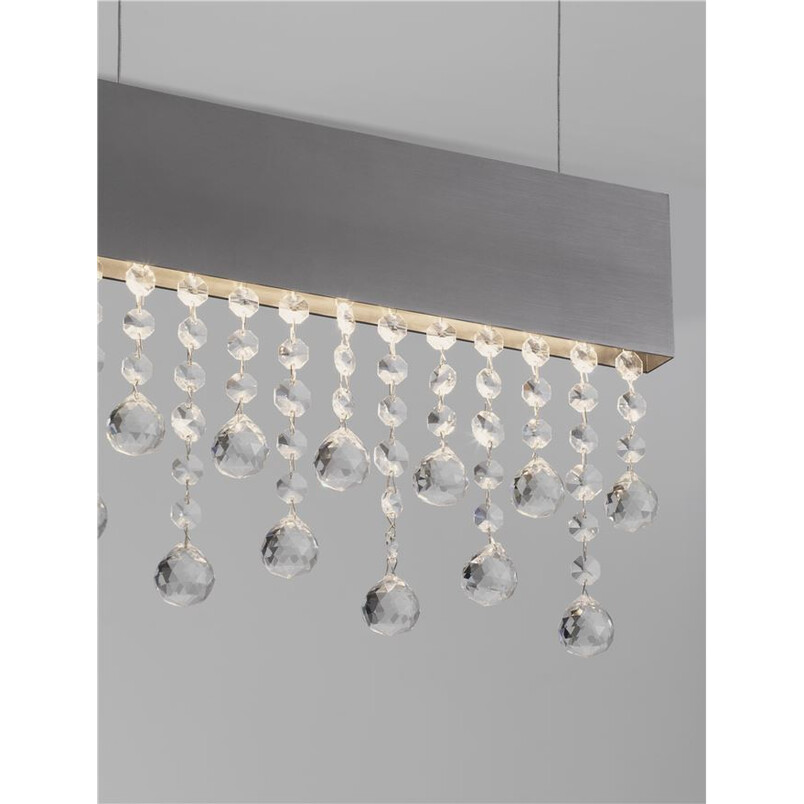 Lampa wisząca LED Tarcis - Kryształ, Czarny Tytan | Decolab24