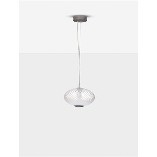 Lampa wisząca szklana Radoa - Retro, Art Deco, Szara | Decolab24
