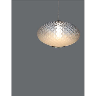 Lampa wisząca szklana Radoa - Retro, Art Deco, Szara | Decolab24