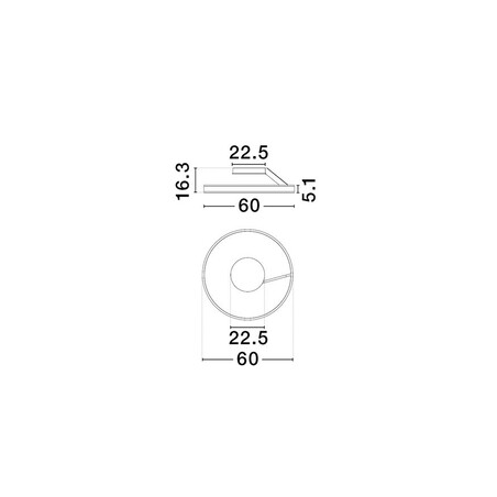 Plafon LED Cibano 60cm - Regulacja Barwy | Decolab24