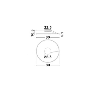 Plafon LED Cibano 80cm - Regulacja Barwy | Decolab24