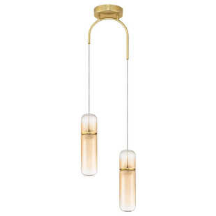 Lampa wisząca Marno II LED - bursztynowe szkło | Decolab24