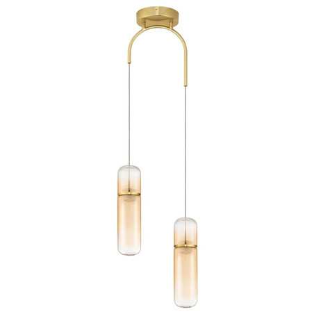 Lampa wisząca Marno II LED - bursztynowe szkło | Decolab24