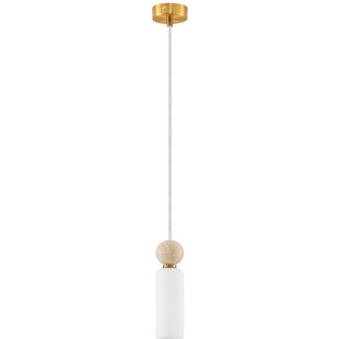 Lampa wisząca Molafine: Szkło, Trawertyne, Złoto | Decolab24