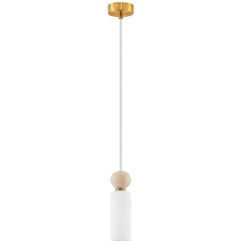 Lampa wisząca Molafine: Szkło, Trawertyne, Złoto | Decolab24