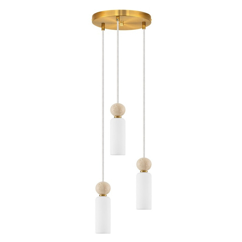 Lampa wisząca Molafine: Szkło, Trawertyn, Złoto | Decolab24