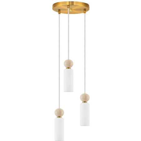 Lampa wisząca Molafine: Szkło, Trawertyn, Złoto | Decolab24