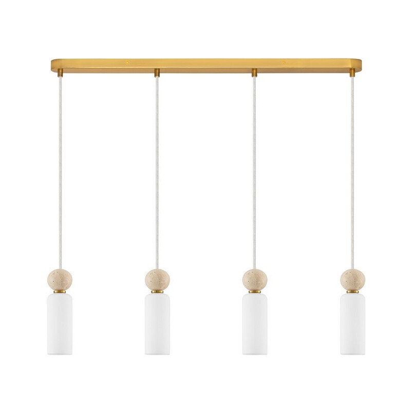 Lampa wisząca Molafine | Szkło, Trawertyn, Złoto | Decolab24