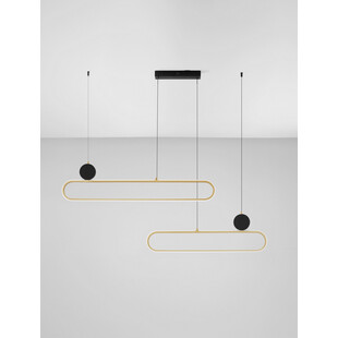 Lampa wisząca SIALIE LED | Złoto-czarna, 121cm - Decolab24