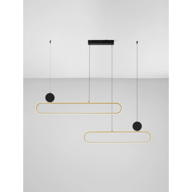 Lampa wisząca SIALIE LED | Złoto-czarna, 121cm - Decolab24