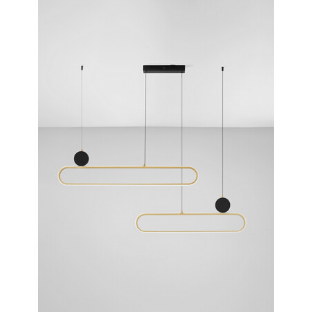 Lampa wisząca SIALIE LED | Złoto-czarna, 121cm - Decolab24
