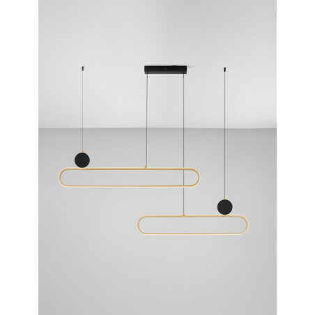 Lampa wisząca SIALIE LED | Złoto-czarna, 121cm - Decolab24