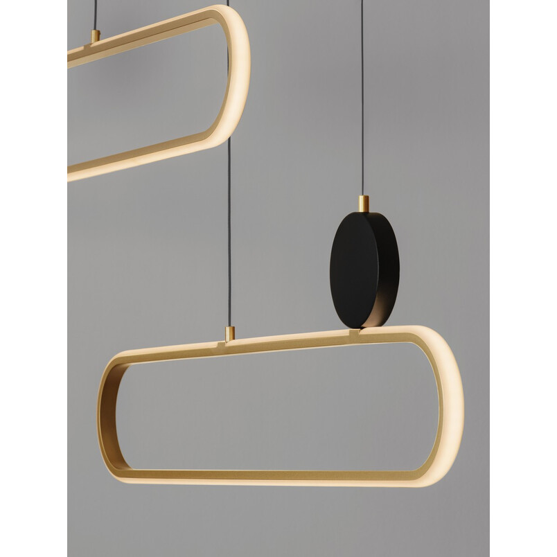 Lampa wisząca SIALIE LED | Złoto-czarna, 121cm - Decolab24