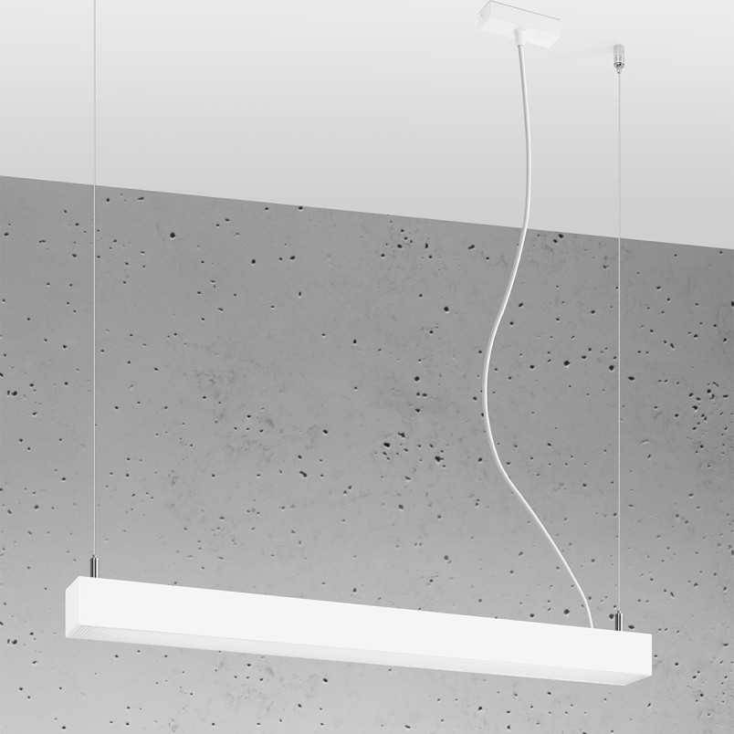 Lampa wisząca LED Pinne 67cm biała Thoro - Oświetlenie Thoro