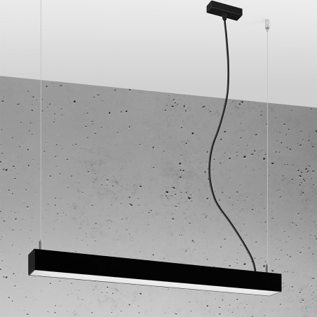 Lampa wisząca LED Pinne 67cm czarna Thoro - Oświetlenie