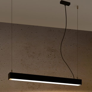 Lampa wisząca LED Pinne 67cm czarna Thoro - Oświetlenie
