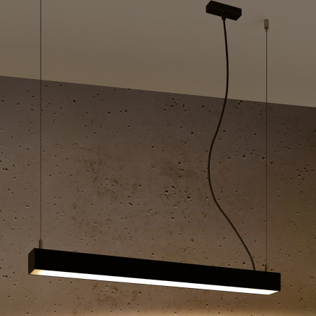 Lampa wisząca LED Pinne 67cm czarna Thoro - Oświetlenie