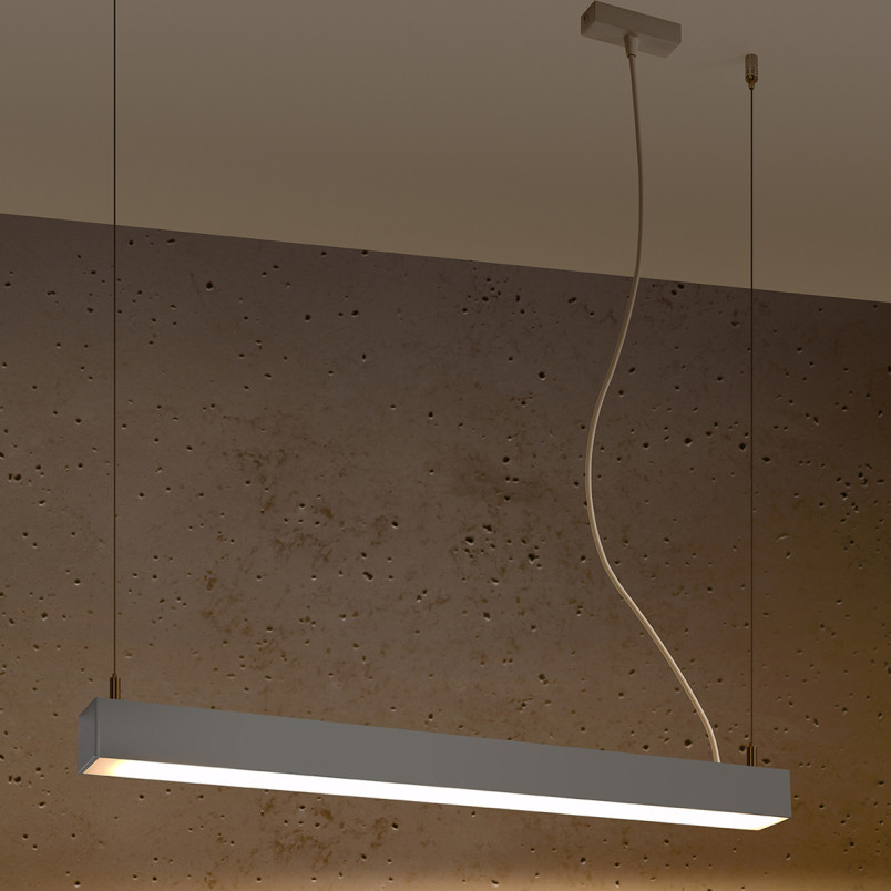Lampa wisząca LED Pinne 67cm szara Thoro | Nowoczesny Design