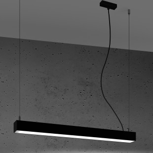 Lampa wisząca LED Pinne 67cm czarna - Thoro | Sklep z lampami