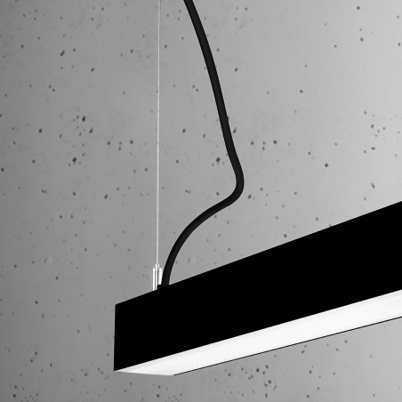 Lampa wisząca LED Pinne 67cm czarna - Thoro | Sklep z lampami