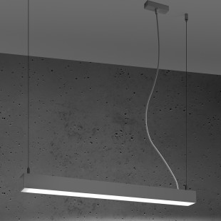Lampa wisząca LED Pinne 67cm szara Thoro - Oświetlenie Thoro