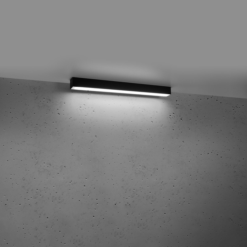 Plafon LED Thoro Pinne 67cm Czarny | Oświetlenie LED