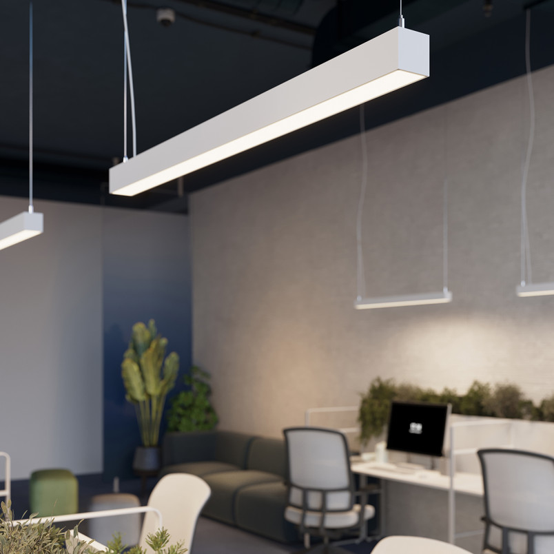 Lampa wisząca LED Pinne 90cm biała Thoro | Sklep z lampami