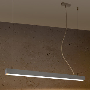 Lampa wisząca LED Pinne 90cm szara Thoro | Nowoczesny design