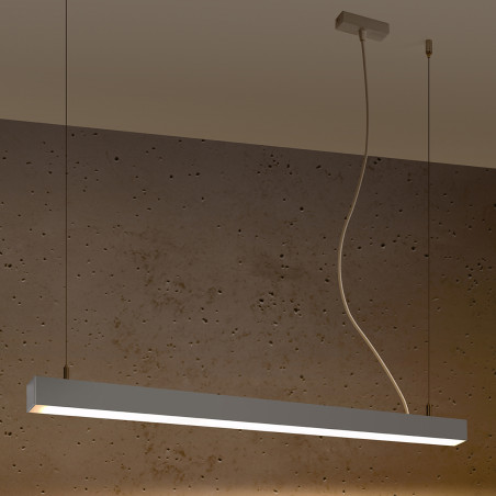 Lampa wisząca LED Pinne 90cm szara Thoro | Nowoczesny design