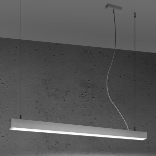 Lampa wisząca LED Pinne 90cm biała Thoro - Nowoczesne oświetlenie