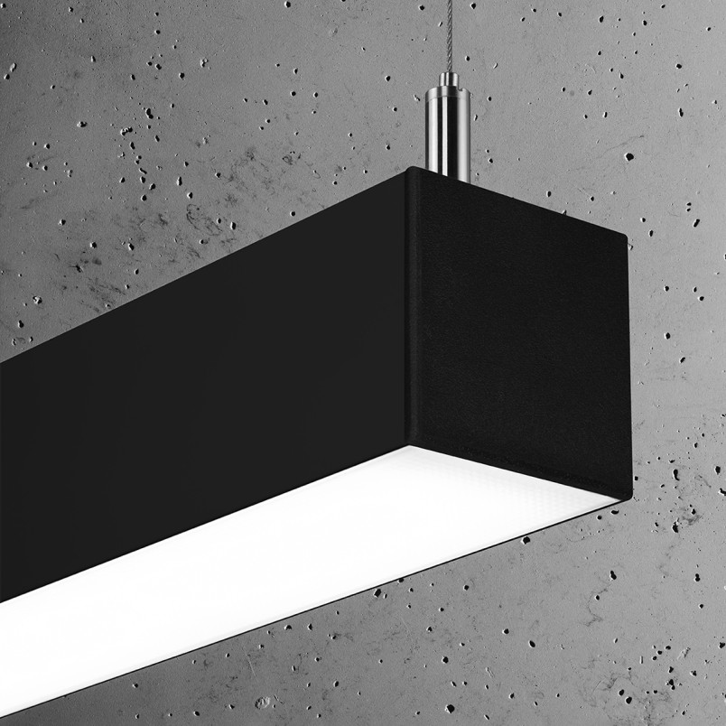 Lampa wisząca LED Pinne 90cm czarna - Thoro | Nowoczesny Design