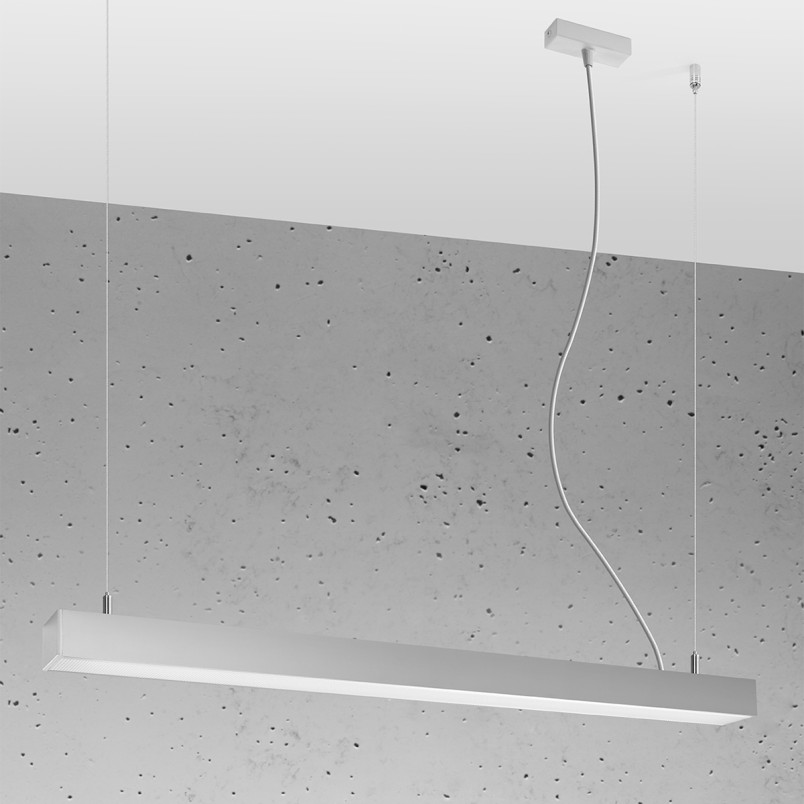 Lampa wisząca LED Pinne 90cm szara Thoro | Nowoczesny design