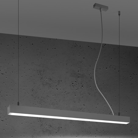 Lampa wisząca LED Pinne 90cm szara Thoro | Nowoczesny design