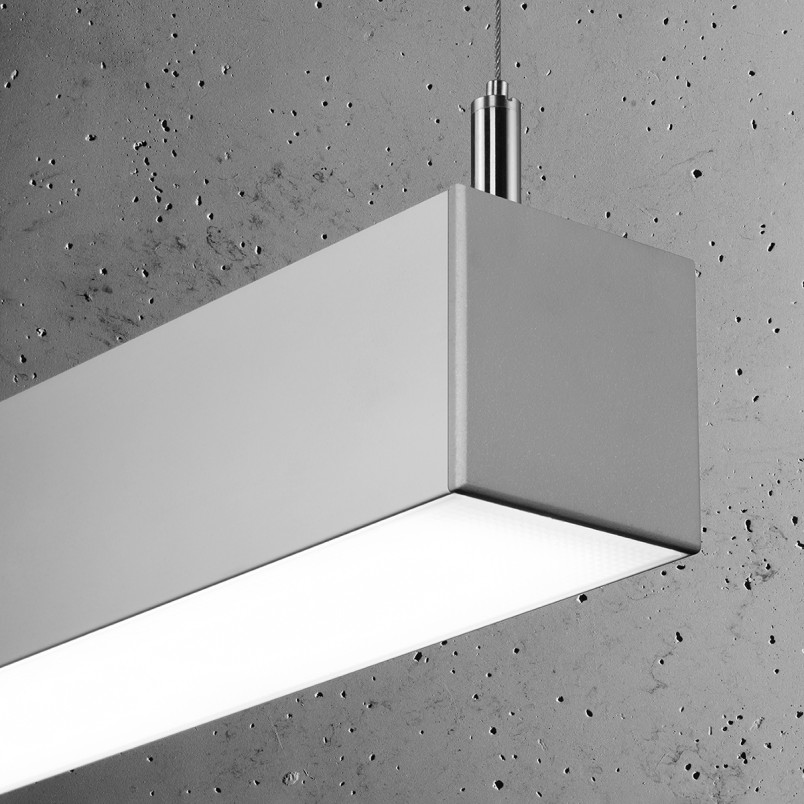 Lampa wisząca LED Pinne 90cm szara Thoro | Nowoczesny design
