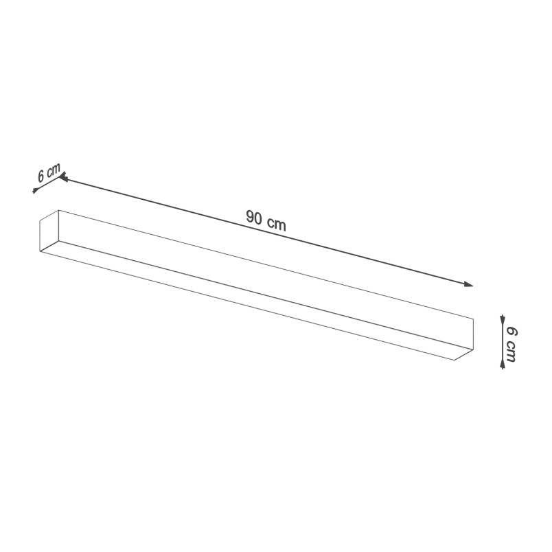 Kinkiet liniowy LED Pinne 90cm biały Thoro - Oświetlenie
