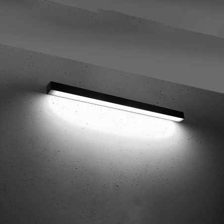 Kinkiet liniowy Pinne LED 90cm czarny Thoro | Nowoczesne oświetlenie