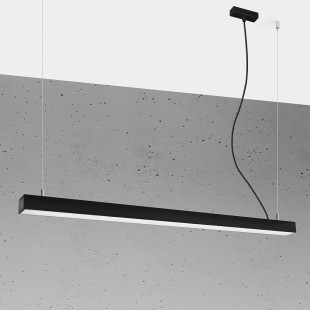 Lampa wisząca Pinne LED 118cm czarna - Thoro | Sklep z lampami