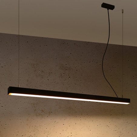 Lampa wisząca Pinne LED 118cm czarna - Thoro | Sklep z lampami