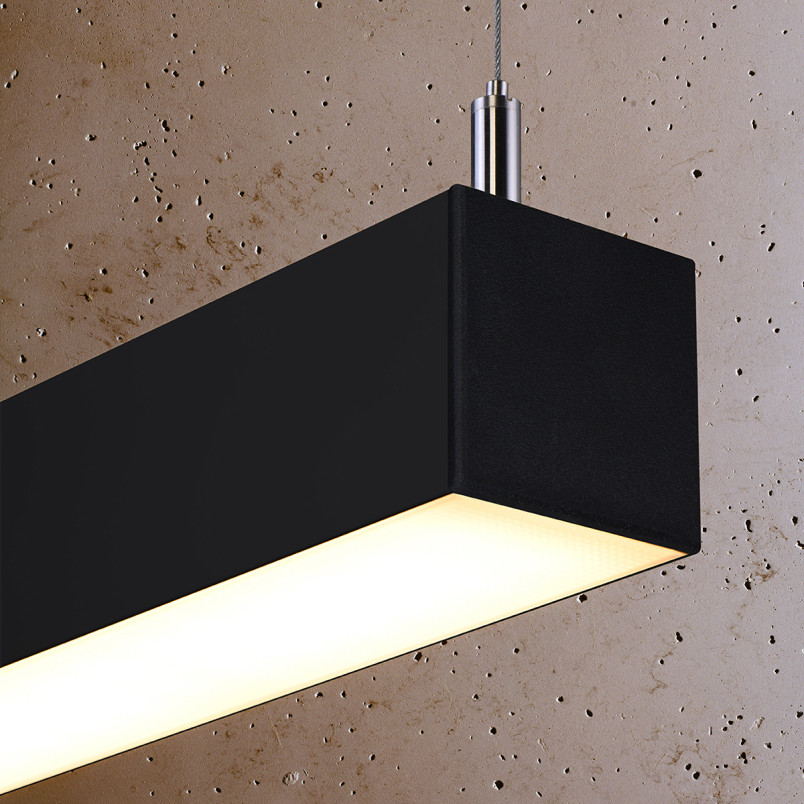 Lampa wisząca Pinne LED 118cm czarna - Thoro | Sklep z lampami