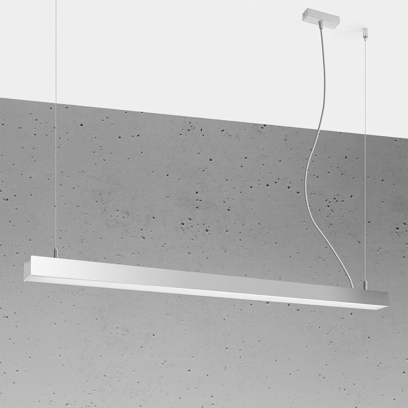 Lampa wisząca LED Pinne 118cm szara Thoro | Oświetlenie