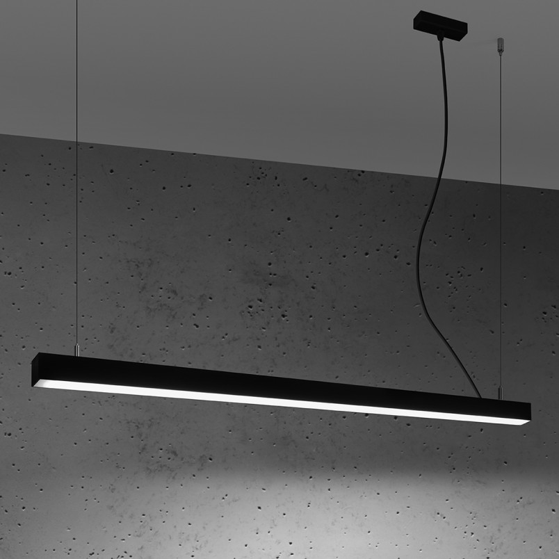 Lampa wisząca LED Pinne 118cm czarna Thoro | Sklep z lampami
