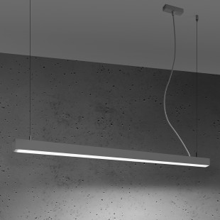 Lampa wisząca LED Pinne 118cm szara Thoro | Nowoczesny design