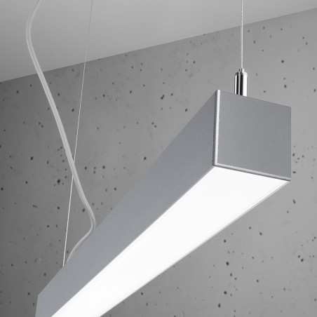 Lampa wisząca LED Pinne 118cm szara Thoro | Nowoczesny design