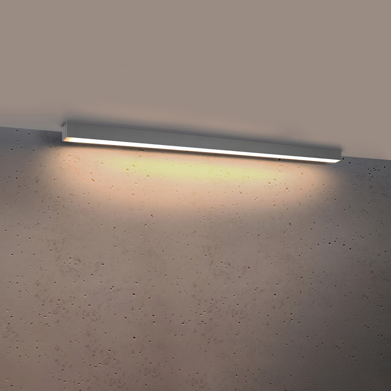 Plafon LED Pinne 118cm szary Thoro | Nowoczesne oświetlenie